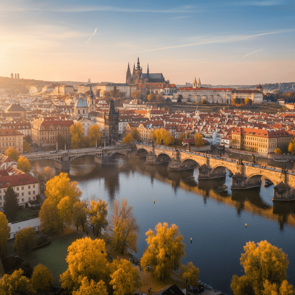 Czechia Czech Republic featuring Prague Castle, Charles Bridge, historic old town squares, stunning Gothic architecture, medieval towers – ideal for Czechia visa services, tourism and travel inspiration