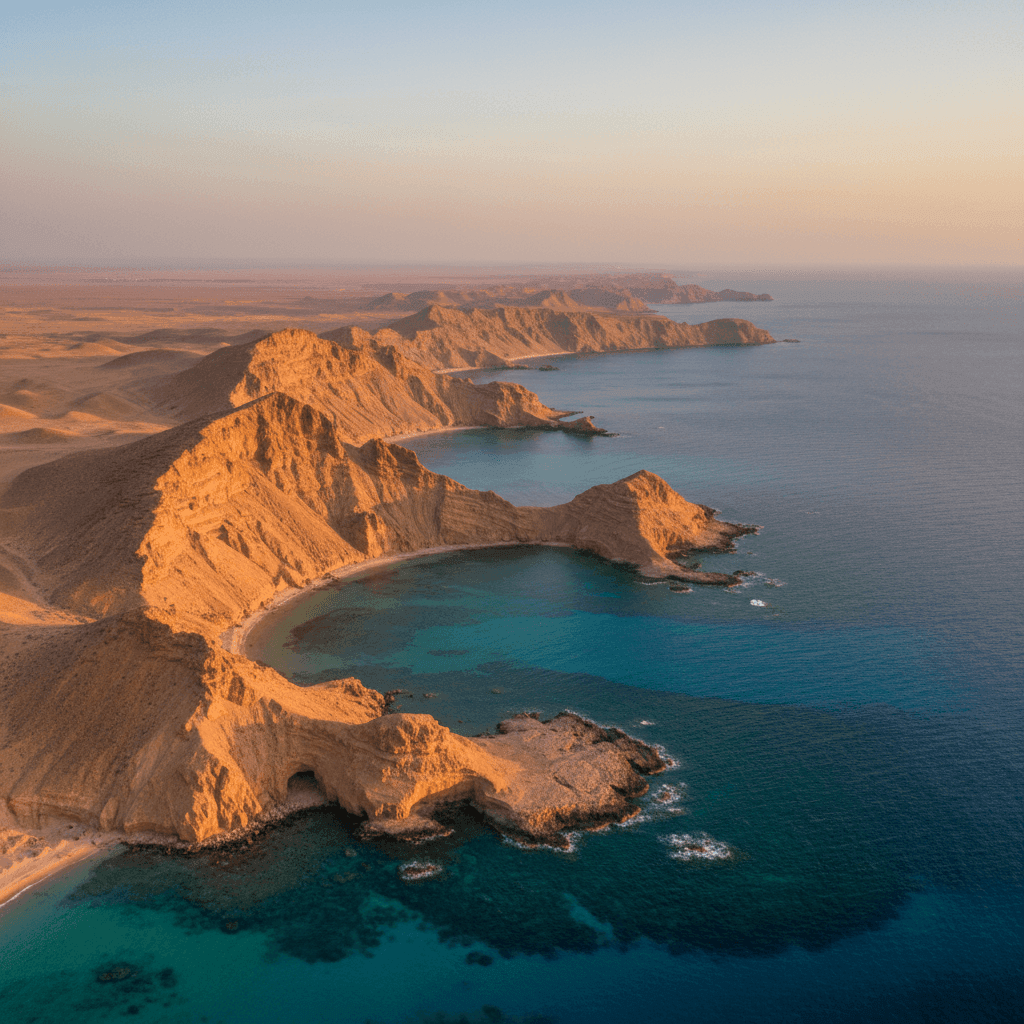 Djibouti desert landscape and Gulf coastline for fast visa services and travel assistance