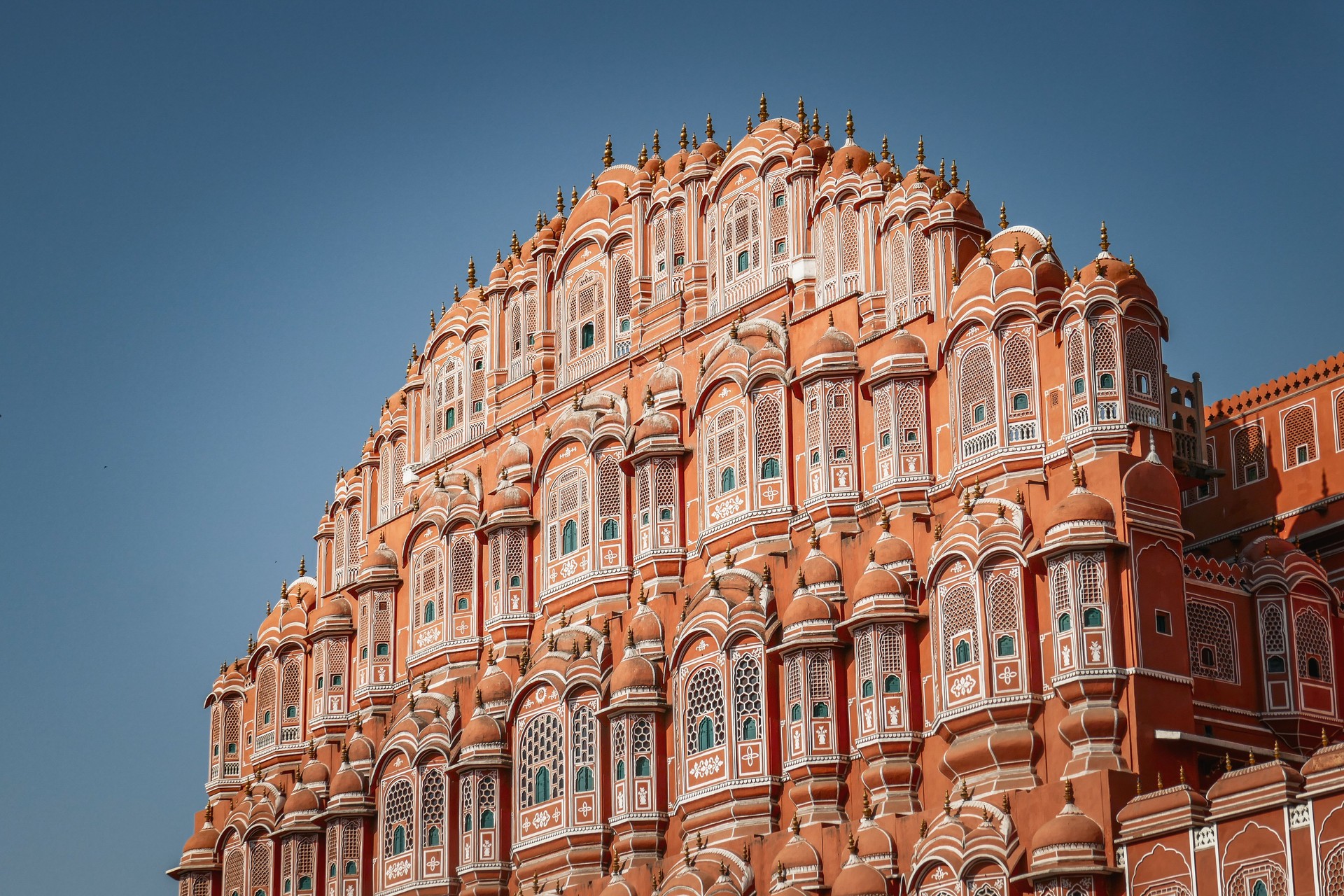 Hawa Mahal, also known as the Palace of Winds, in Jaipur, India, with its intricate facade